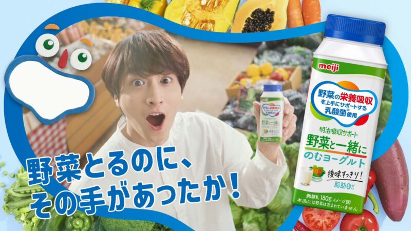 吸収サポート　野菜と一緒にのむヨーグルト「その⼿があったか」